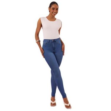 Imagem de Calça Jeans Feminina Skinny Ultraflex Cintura Média Lunender, Jeans mé