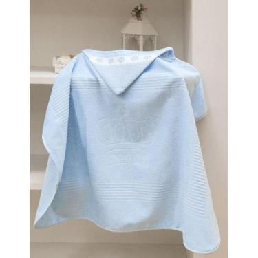 Imagem de Toalha de Banho p/ Bordar - Baby Classic - C/ Capuz - Azul 7239 - Avel