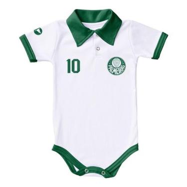 Imagem de Macacão Body Gola Polo Infantil Bebe 0 a 12 Meses Clubes Brasileiros F