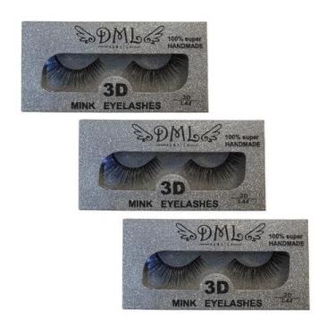 Imagem de Kit 3 Cilios Postiços DML 3D L44