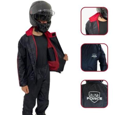 Imagem de Capa de Chuva Moto Masculina Force Nylon New Confort Extreme Preto, M