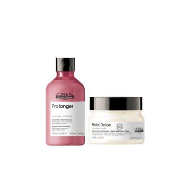 Imagem de Kit LOréal Pro Longer Shampoo 300ml + Metal Detox Máscara 250g - L'Oré