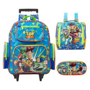 Imagem de Kit Mochila Escolar Menino Toy Story Rodinhas Com Lancheira - Toys 2U