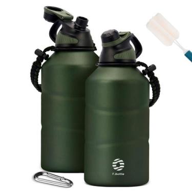 Imagem de Garrafa de Água Café Suco Térmica 1900m Inox Parede Dupla A Vácuo Camp