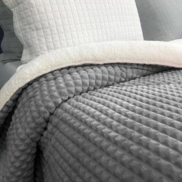 Imagem de Cobertor Sherpa Corttex Casal Diamond, Cinza