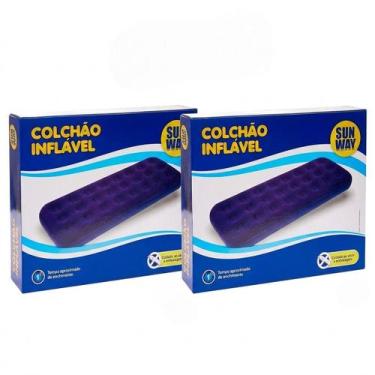 Imagem de KIT 2 Colchão Inflável de Solteiro Confortável Envio Rápido - Sun Way