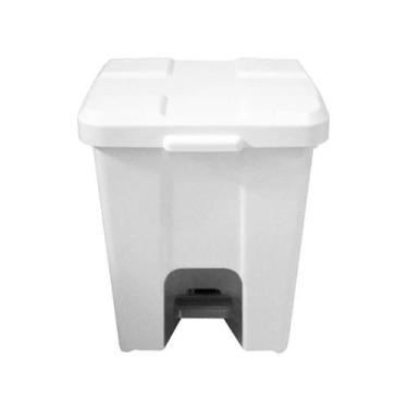 Imagem de Lixeira Branca 15l Quadrada C/ Pedal P15 Jsn