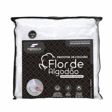 Imagem de Protetor Colchão Casal Fibrasca Flor de Algodão Branco 9751
