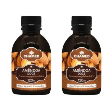 Imagem de Óleo Vegetal de Amêndoa Doce - 2 frascos de 120 ml Chamed  Óleo Carrea