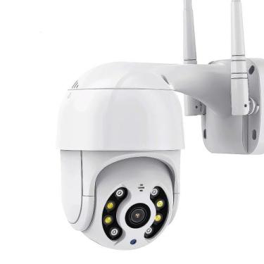 Imagem de Câmera De Segurança IP Wi-Fi Externa Giratória Visão Noturna-Detectora