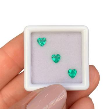 Imagem de 3ø Esmeralda Coração 4x4mm 0,66ct - ENE2ESE