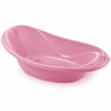 Imagem de Banheira Bebe Rosa Menina Resistente 20 Litros Saboneteira - Adoleta