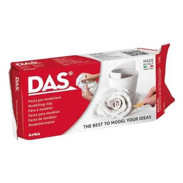 Imagem de Massa de Modelar BRANCA Cerâmica Fria 500g - DAS - 387000