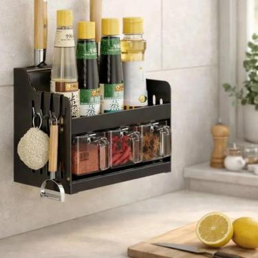 Imagem de Porta Temperos Condimentos Multiuso Churrasqueira Cozinha Utensílios -