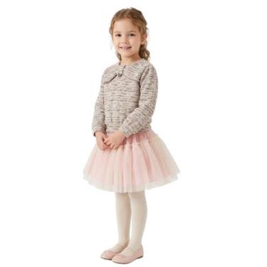 Imagem de Conjunto Menina Casaco Tweed e Saia Tule Kiki Xodó, Rosa, 1