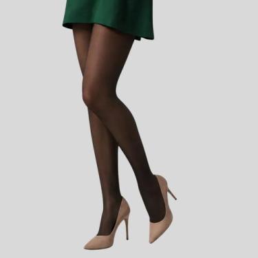 Imagem de Meia calça feminina selene fio 15 clássica 9020.001, M, Preto