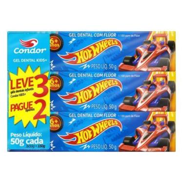 Imagem de Gel Dental Infantil Condor Hot Wheels - Leve 3 Pague 2