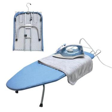 Imagem de Tábua de Passar Roupas Dobrável Omuachip 79x30 cm Portátil Azul