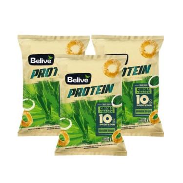 Imagem de Kit Salgadinho Cebola Protein Sem Glúten Sem Lactose - Belive 3 Unidad