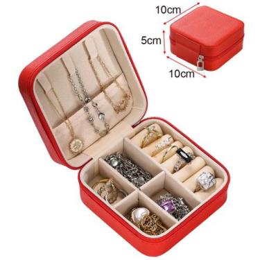 Imagem de Kit 10203040 Porta Joias Portátil Caixinha Bolsa de Armazenamento Cola