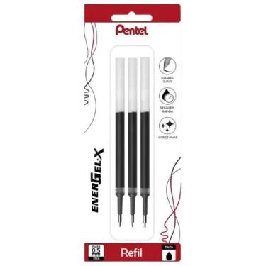 Imagem de Refil p/ Caneta em Gel Energel 0.5mm Blister c/ 3 Unidades Ponta Fina 