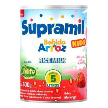 Imagem de Supramil Bebida De Arroz Kids Sabor Morango 500 - Unilife - Unilife Vi