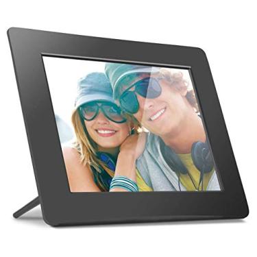 Imagem de Porta Retratos Digital Aluratek com LCD de 8”, Entradas USB e Cartão SD - Preto