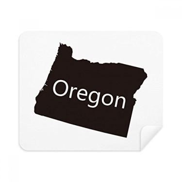 Imagem de Oregon, pano de limpeza de mapa dos Estados Unidos da América, 2 peças de tecido de camurça