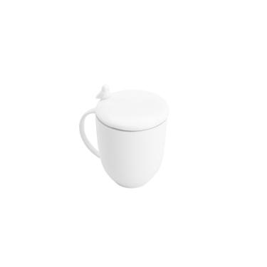 Imagem de Caneca Porcelana Wolff Infusor Com Tampa Birds Branco 350ml