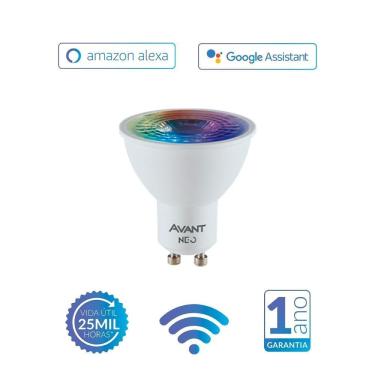 Imagem de Lâmpada LED Smart Wi-Fi Dicroica MR16 NEO 5W Dimerizável 3000k/6500k-RGB GU10 Bivolt Avant