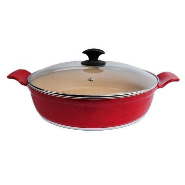 Imagem de Frigideira Vermelha Antiaderente Marmorizado Javali AA 30cm