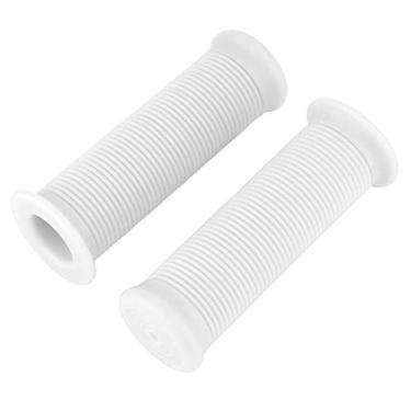Imagem de Para guidão de motocicleta Par de 25 mm Universal Motocicleta Vintage TPU Punho Guidão Punho Branco 1 polegada Punho de guidão Punho de barra