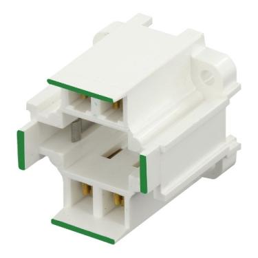 Imagem de Leviton Suporte de lâmpada fluorescente compacto 26725-412 10 mm, código de cor verde, branco