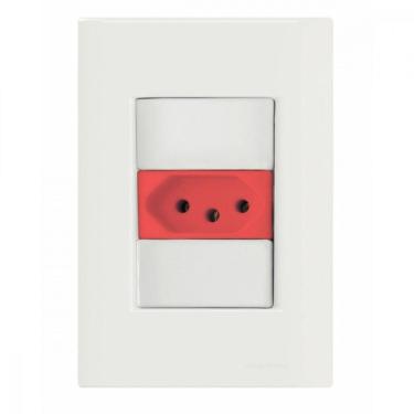 Imagem de Conj 4x2 1 Tomada 2p+t 20 A 250 V Tramontina Giz