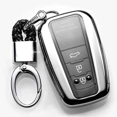Imagem de CSHU Proteção da capa do porta-chaves do carro do porta-chaves do porta-chaves do porta-chaves do carro, adequados para Toyota Prius Camry Corolla C-HR CHR RAV4 Prado 2018,9