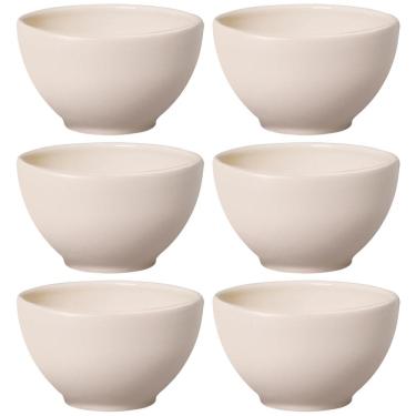 Imagem de Conjunto de Bowls Porto Brasil Flat Liso em Cerâmica Feldspática Cru 587ml - 6 Peças