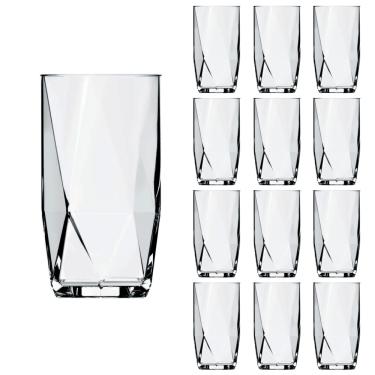 Imagem de kit 12 Copos De Vidro Lond Drink 360ML Topazio Transparente