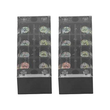 Imagem de Bloco Terminal 60A 600V Bloco Terminal de Fio Dupla Com Tampa Transparente para Iluminação para de Distribuição (4 Posição (604))