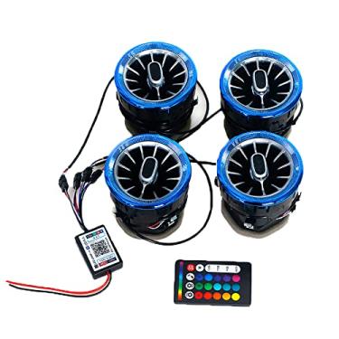 Imagem de JESYMBX Painel de instrumentos dianteiro LED automotivo AC saída de ar condicionado interior 4 peças controle azul para Mercedes Benz V Class W447 Vito V250