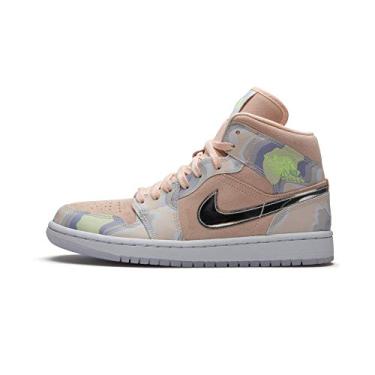 Imagem de Nike Jordan sapatos femininos Air Jordan 1 Mid SE Light Club CW1140-100, Coral lavado/cromado, 6