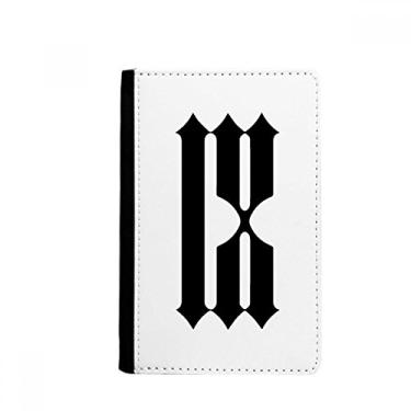 Imagem de Números romanos nove em silhueta preta porta-passaporte Notecase Burse capa carteira porta-cartões, Multicolor