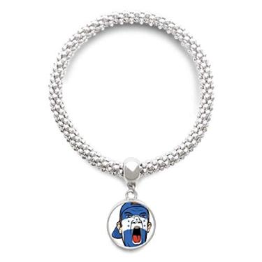 Imagem de DIYthinker Pulseira de prata para cabeça de maquiagem facial com bandeira de Honduras com pingente de corrente ajustável, NA, Na