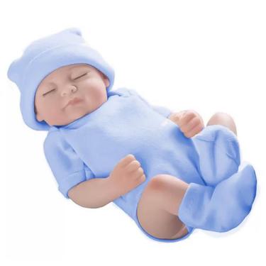 Boneca Bebê Reborn Laura Baby Cry Valentim com 6 Acessórios
