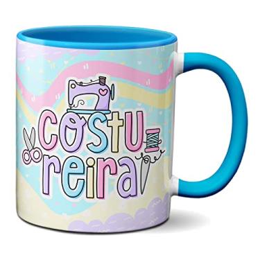 Imagem de Caneca Costureira Profissão Costurar Profissional Presente (Azul)