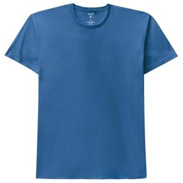 Imagem de Camiseta Masculina Lisa Básica Adulto Malwee Azul