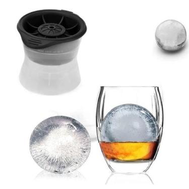 Imagem de Forma Gelo Silicone Esfera Bola Grande Redonda Whisky Drink - Cl