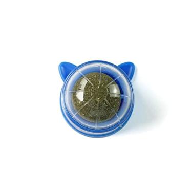 Imagem de Pet Stuff Brinquedos saudáveis para gatos gatos erva do gato bola para lambida doces lanches erva do gato lanche nutrição bola de energia gatinho gato brinquedo suprimentos para gatos azul