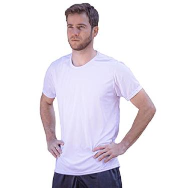 Imagem de Camiseta Skube Dry Fit Com Proteção UV 50+ Segunda Pele Térmica Tecido Termodry Manga Curta Academia - Branco - G