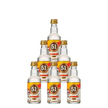 Imagem de Miniatura Cachaça Aguardente 51 50ml 6 Unidades