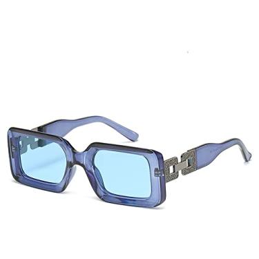 Imagem de pés de corrente de diamante óculos de sol femininos armação pequena óculos de sol street shot óculos de sol all-match, 7, tamanho único